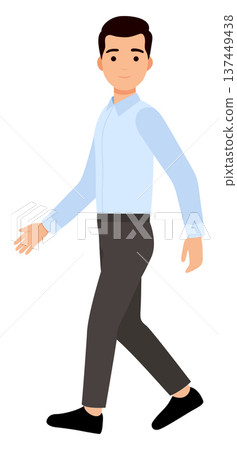 Man walking forward isolated on white Man walking forward isolated on white 137449438