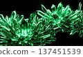 Abstract emerald green glowing crystalline shards and sharp geometric facets 137451539