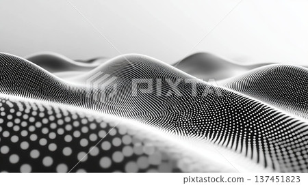 Serene Black and White Photograph Showcasing the Intricate Patterns of a Wavy Surface Serene Black and White Photograph Showcasing the Intricate Patterns of a Wavy Surface 137451823
