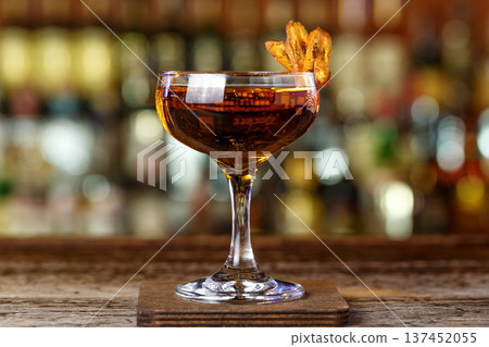 Sweet strong cocktail with whiskey Sweet strong cocktail with whiskey 137452055