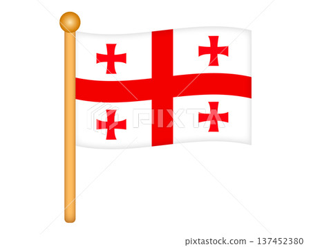 Georgia flag illustration material 5 Georgia flag illustration material 5 137452380