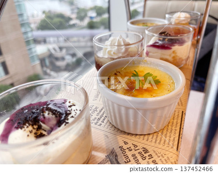 Creme brulee afternoon tea 137452466