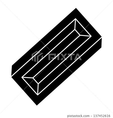 Impossible object. Impossible shape. Optical illusion. Geometric figure. Optical art. Impossible object. Impossible shape. Optical illusion. Geometric figure. Optical art. 137452616