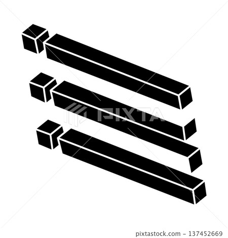 Impossible object. Optical illusion shape. 3d illustration. Geometric figure. Impossible object. Optical illusion shape. 3d illustration. Geometric figure. 137452669