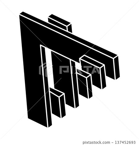 Unreal geometric figure. Impossible shape. Isolated on a white background. Vector illustration. Optical illusion object. Optical art. Unreal geometric figure. Impossible shape. Isolated on a white background. Vector illustration. Optical illusion object. Optical art. 137452693