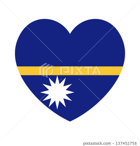 Flag of Nauru icon in heart shape. National Nauru Flag heart shaped button. Nauru flag badge, sticker. Flag of Nauru icon in heart shape. National Nauru Flag heart shaped button. Nauru flag badge, sticker. 137452758