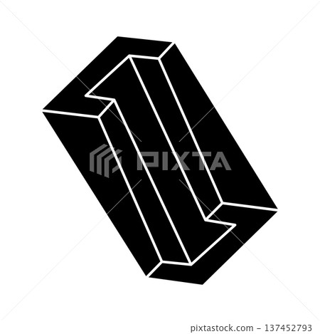 Impossible object. Optical illusion figure. Optical art shape. Impossible object. Optical illusion figure. Optical art shape. 137452793