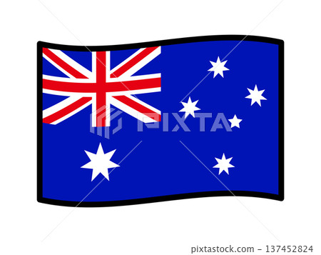Australian flag illustration material 3 Australian flag illustration material 3 137452824