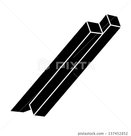 Impossible object. Optical illusion shape. 3d illustration. Optical art figure. Geometry. Impossible object. Optical illusion shape. 3d illustration. Optical art figure. Geometry. 137452852