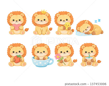 獅子插圖集 獅子插圖集 137453006