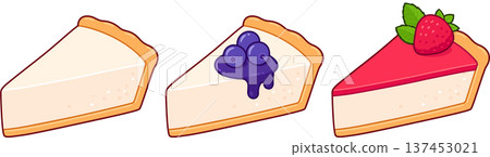 Cheesecake slices set Cheesecake slices set 137453021