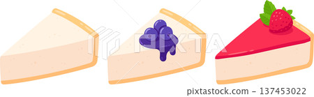 Cheesecake slices set 137453022