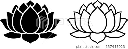 Lotus flower icon 137453023