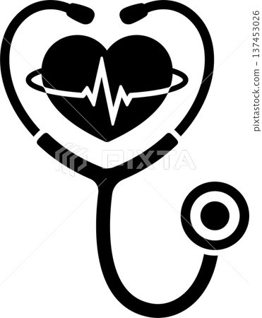Stethoscope heart logo symbol 137453026