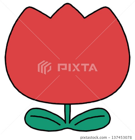 A cute tulip frame for letters A cute tulip frame for letters 137453078