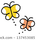 Cute butterfly icon for letters 137453085