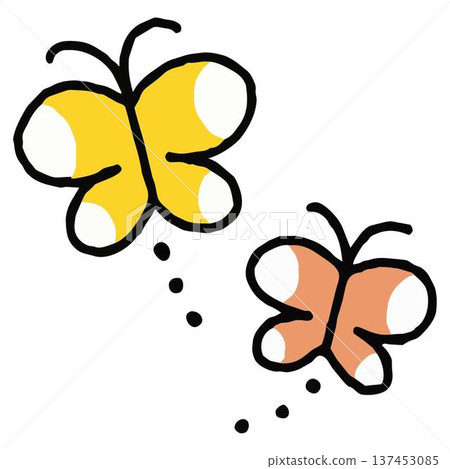 Cute butterfly icon for letters 137453085