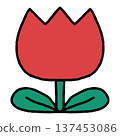 Cute tulip icon for letters 137453086