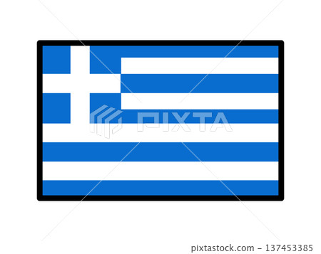 Greek flag illustration material Greek flag illustration material 137453385