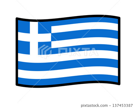 Greek flag illustration 3 Greek flag illustration 3 137453387