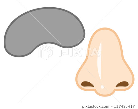 Nose pack and nose illustration material 137453417
