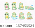 Dinosaur illustration set Dinosaur illustration set 137453524