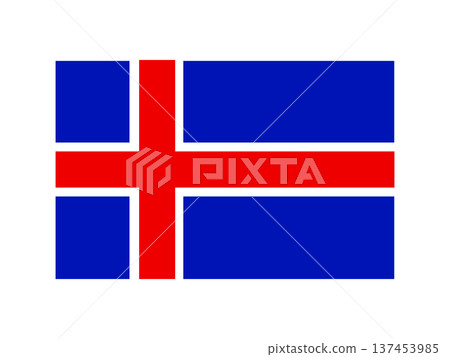 Iceland flag illustration material 2 Iceland flag illustration material 2 137453985