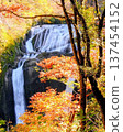 Fukuroda Falls and beautiful autumn leaves 137454152