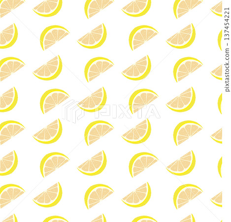 Lemon wedges (cut fruit) pattern background Lemon wedges (cut fruit) pattern background 137454221