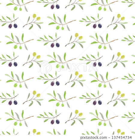 A pattern of small olive branches A pattern of small olive branches 137454734