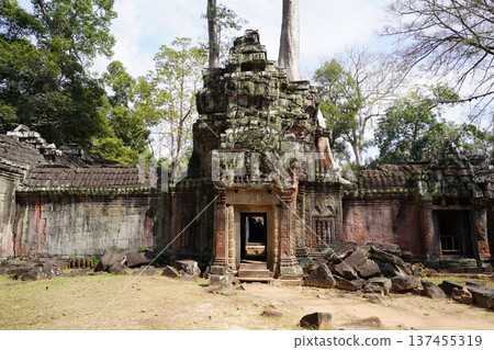 柬埔寨著名的吳哥窟遺址 柬埔寨著名的吳哥窟遺址 137455319