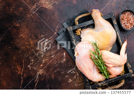 Fresh, raw chicken legs from an eco farm, ready for your next meal Fresh, raw chicken legs from an eco farm, ready for your next meal 137455577