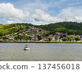 Stunning view of the historic town of Sao Felix on the banks of the Paraguacu River in Bahia, Brazil 137456018