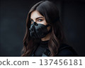 Wear a cloth to cover the nose to prevent respiratory disease Generative AI 137456181