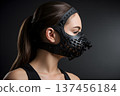 Wear a cloth to cover the nose to prevent respiratory disease Generative AI 137456184