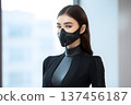Wear a cloth to cover the nose to prevent respiratory disease Generative AI 137456187