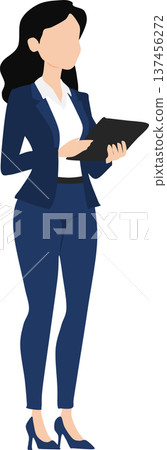 一位女商人正在開會的插圖 一位女商人正在開會的插圖 137456272
