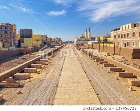 Karnak Temple is dedicated to the temple complex of Ancient Egypt. Thebes, Karnak, Luxor, Egypt 137456722