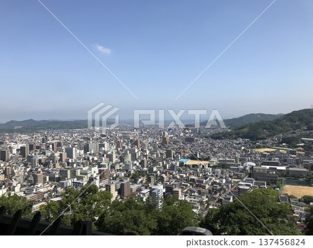 Town seen from the hill Town seen from the hill 137456824