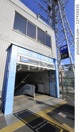Escalators installed at Exit 1 of Hatogaya Station on the Saitama Rapid Railway 137456830