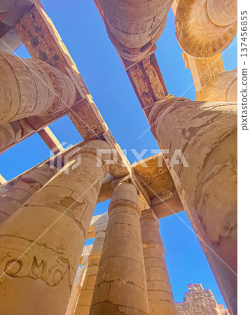 Karnak Temple is dedicated to the temple complex of Ancient Egypt. Thebes, Karnak, Luxor, Egypt 137456855