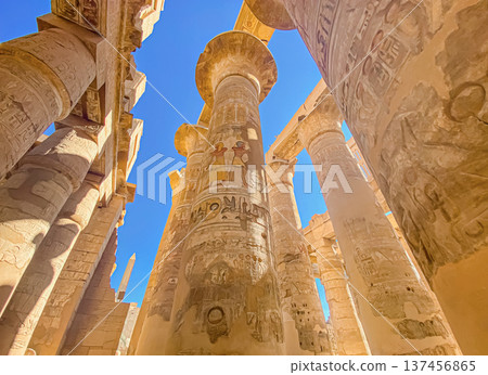 Karnak Temple is dedicated to the temple complex of Ancient Egypt. Thebes, Karnak, Luxor, Egypt 137456865