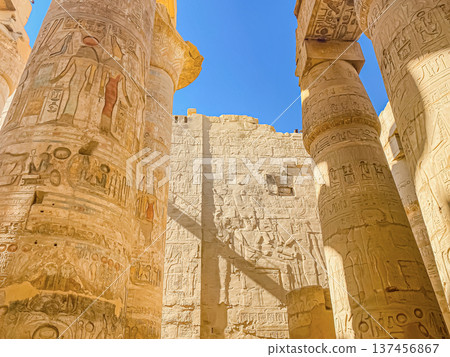 Karnak Temple is dedicated to the temple complex of Ancient Egypt. Thebes, Karnak, Luxor, Egypt Karnak Temple is dedicated to the temple complex of Ancient Egypt. Thebes, Karnak, Luxor, Egypt 137456867
