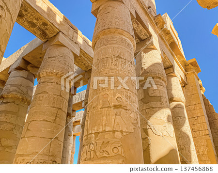 Karnak Temple is dedicated to the temple complex of Ancient Egypt. Thebes, Karnak, Luxor, Egypt 137456868