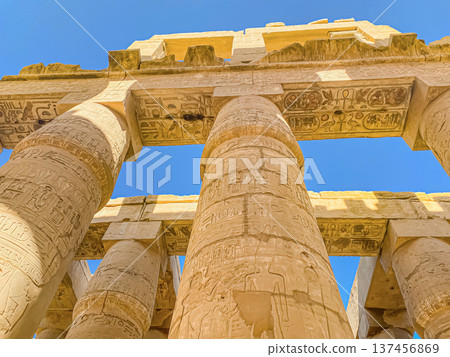 Karnak Temple is dedicated to the temple complex of Ancient Egypt. Thebes, Karnak, Luxor, Egypt 137456869