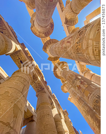 Karnak Temple is dedicated to the temple complex of Ancient Egypt. Thebes, Karnak, Luxor, Egypt 137456873