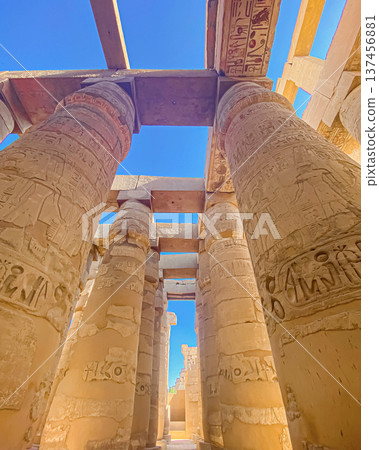 Karnak Temple is dedicated to the temple complex of Ancient Egypt. Thebes, Karnak, Luxor, Egypt 137456881