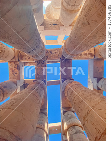 Karnak Temple is dedicated to the temple complex of Ancient Egypt. Thebes, Karnak, Luxor, Egypt 137456885