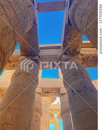 Karnak Temple is dedicated to the temple complex of Ancient Egypt. Thebes, Karnak, Luxor, Egypt 137456898