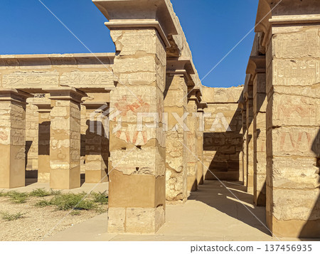 Karnak Temple is dedicated to the temple complex of Ancient Egypt. Thebes, Karnak, Luxor, Egypt 137456935